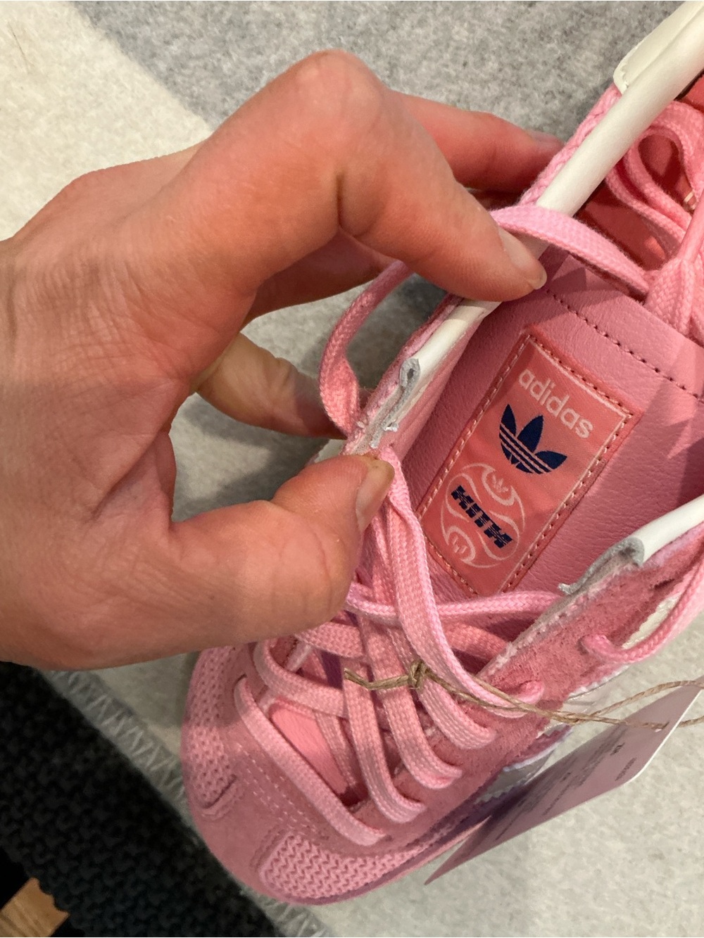 adidas X  messi x kith Pink Low-Top Sneakers with Cream Stripes - Picture 7 of 8